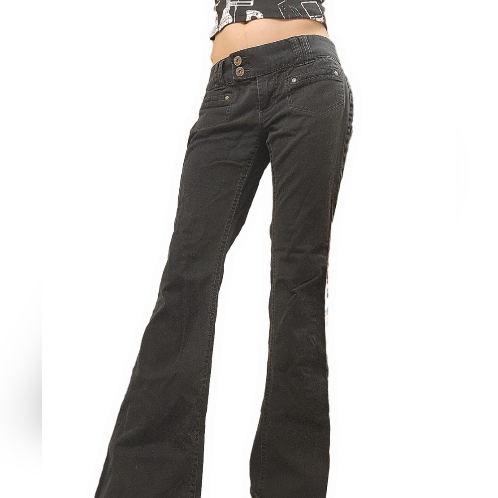 Streetwear Society Black Flare Wide Leg Jeans